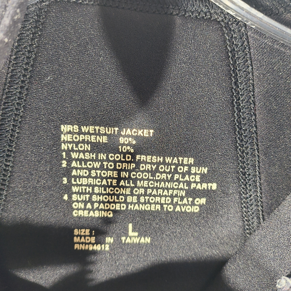 NRS Black Unisex Neoprene Wet Suit Long Sleeve Top Size Large - Picture 5 of 8